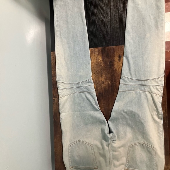 balmain blue biker spray jeans in 151 lt blue 34 M - Picture 13 of 14